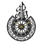 Modern Muslim Wall Clock Islamic Eid Al-Fitr for Home Kitchen Black - Image 2