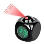 Multi Function Digital Clock LCD Projection Clock Rotatable Digital LCD Projector Alarm Clock with Talking Feature Projection on Ceiling Temperature Snooze Function Home Decor Table Clock - Image 2