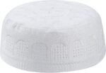 Muslim Prayer Kufi Hat for Men Boys Islamic Beanie Skull Cap Prayer Headwear Embroidery Kofia Topi Sun Hat Ramadan Eid Gift - Image 2