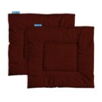 NEXTGO Floor Mat Puja Aasan 2Feet x 2Feet | Velvet Makhmal Fabric Microfiber Filling Floor Aasan for Dinner, Puja, Meditation, Garden, Yoga Mat for Home Office Ghar | Pack of 2 Coca Brown - Image 2