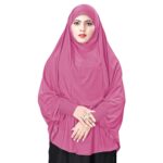 Namaz Hijab Khimar, Namaz Chadri for Women, Lycra Stretchable Islamic Solid Hijab with Sleeves, Women's Stylish Plain - Image 2