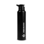 Nivia Dominator Stainless Steel Water Bottle 750ML With Sipper, Durable, Leak-Proof, Easy Grip, Easy-to-Clean, Odour-Free Bottle with Secure Cap For School, Travel, Gym & Work (Black) - Image 2