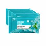 OVI Ice Cool Wet Wipes Aloe Vera & Mint | 5 Pulls (Pack of 10) | Alcohol-Free Refreshing Wipes | Vitamin E & Peppermint Oil | Cooling Face Wipes | Gentle on Skin | Home, Office & Travel Use - Image 2