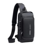 Oblivion Crossbody Bags for Men – Multicolor Stylish Waterproof Unisex Anti-Theft Chest Backpack with USB Port – Casual Travel Shoulder Sling Bag for Passport, Mobile & Wallet (Black) - Image 2