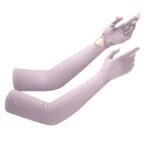 PALAY® Hand Gloves for Sun Protection with Arm Sleeves for Women Men, Nylon Ice Silk Sun Protection Gloves Women Cooling UV Hand Cover Arm Sleeves for Bike Riding - Anti-slip - Image 2