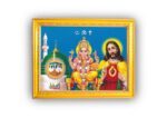 Paljii Frames Interfaith Unity Frame – Allah, Lord Ganesh & Jesus | Wooden Gold Frame | Matt Laminated Print (6×8 & 13×10) - Image 2