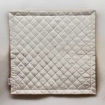 Peaceful White Cotton - Quilted Meditation/Pooja Aasan Quilted Prayer Mat/Havan Aasan/Yoga Sitting Mat/Washable Floor Aasan for Puja (20x20 inch) - Image 2