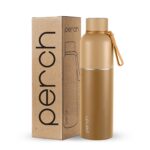 Perch Zenith ISI Certified Hot and Cold Steel Water Bottle 1 LTR, Vacuum Insulated Flask for Adults | BPA-Free, Leakproof | Easy to Carry Bottle for Office, School, Gym (Amber Brown) - Image 2