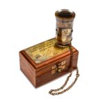 Personalized Brass Telescope with Wooden Box - 5 Inch, 5X Zoom | Free Customizable with Personal Message & Attached Chain for Enhanced Grip | Personalized Gift | Inspiration Quotes - Image 2