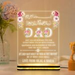 Personalized Islamic Dad LED Lamp | Acrylic Night Light with Quran Dua Quote | Custom Name, Warm White USB Table Lamp | Muslim Father Gift for Home Bedroom Deco(6x8 Inch) - Image 2