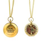 Personalized Pocket Compass Sundial Brass Nautical Birthday Gift for Your lovedones - Image 2