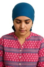 Plain Design Ready To Wear Muslim Women Under/head Scarf Hijab Cap (BLUE) - Image 2