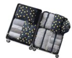 Polyester 7 Set Travel Organizer Bag 3 Packing Cubes + 3 Pouches + 1 Toiletry Organizer Bag (Grey),W-28 Cm, H-11 Centimeters (Black Lemon) - Image 2