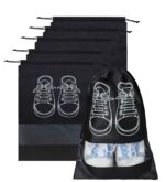 Portable Travel Shoe Storage Bags Dustproof Drawstring Shoes Bags with Transparent Slot Waterproof Packing Organizers for Women Men (6 Pcs) - Image 2