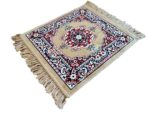 Prayer/Aasan/Puja/Meditation Multipurpose Mat Polyester 20x20 inches (Beige) - Image 2