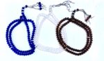 Premium Beautiful Crystal Tasbeeh/Tasbih/Mala/Beads 10 MM with Diamond Cut (Blue; White; Brown) - Pack of 3 - Image 2