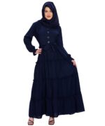 Premium Dubai Pattern Women's Burqa/Burkha for Any Occasion - Trending Islamic Wear for Girls and Women (Blue) - Image 2