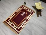 Premium Microfiber Prayer Mat Janamaz for Muslims – Soft & Lightweight Namaz Mat 70x110 cm | Portable, Washable Islamic Prayer Rug for Home, Travel & Mosque. (Brown) - Image 2
