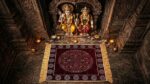 Premium Prayer Mat Aasan for Pooja & Meditation, Velvet Touch Soft Prayer Rug with Traditional Design & Fringe, Portable Puja Mat for Home Temple, Gift Use, 22 x 22 Inches (1, RED) - Image 2