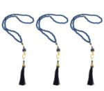 Prien 3 Pcs Prayer Beads, Islamic Gifts, 99 Beads Tasbeeh for Muslim, Islam Dhikr Counter, Bulk Tasbih Gift Set, Rosary for Women Men, Mawlid Favor for Prayer Rug, Ramadan, Hajj, Eid (Navy Blue) - Image 2