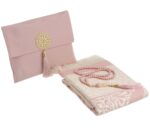 Prien Muslim Prayer Mat with Prayer Beads for Women Men, Gifts Bayram, Ramadan, Carpet Prayer Islam, Prayer Mat Set, Islamic Prayer Mat, Seccade Namaz, Muslim Mat (Pink) - Image 2