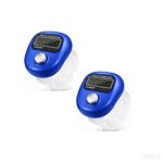 QEEIG Multiuse Finger Counter Portable Hand Finger Ring Counting Machine Digital Head Electronic Tally Counter Jap Counting Device for Mantra Jaap Multi-Colour | 11 cm | Pack of - 02 - Image 2