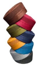 RBLISS CG Men's Cotton Namaz Topi Skull Kufi Cap for Muslim | Multicolor & Multidesigned Kufi| Free Size | Pack of 4 - Image 2