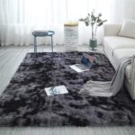REYAZ HANDICRAFTcarpet Soft Modern Shag Area Rugs Fluffy Living Room Carpet Comfy Bedroom Home Decorate Floor Kids Playing Mat (Size-3x5 feet) 3 Feet by 5 Feet, Black (Mix Grey) (90cmx 150cm) - Image 2