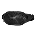STHIRA® Waterproof Bag For Men Carbon Fiber Texture Crossbody Chest Pack Unisex Motorcycle Bag Travel Pouch For Phone & Essentials Casual Storage Riding pouch With Adjustable Strap Gifts For Bikers - Image 2