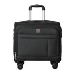 SWISS MILITARY Parker Pro 48L Laptop Overnighter Trolley Bag 15.6" Business Cabin Luggage with 360 Degree Wheels Aluminium Trolley Utility Pockets Office Commutes Business Trips Airport Travel-Black - Image 2