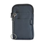 Saco Cell Phone Pouch Crossbody Bag with Shoulder Sling & Belt Clip | Travel Phone Holster Waist Pouch with Keychain for iPhone Samsung OnePlus Oppo Vivo Redmi Xiaomi Smartphone up to 6.7 Inch – Grey - Image 2