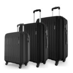 Safari Genius Alley Set of 3 (Cabin + Medium + Large) Trolley Bags, Hard Case Polypropylene, 4 Wheels, 360 Degree Wheeling Luggage, Suitcase for Travel, Black - Image 2
