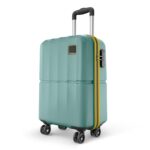 Safari Genius Theo 8 Wheels 55cm Cabin Size Trolley Bag, Hard Case Polycarbonate, 360 Degree Wheeling Small Carry-on Luggage, Suitcase for Travel, Trolley Bags for Travel, Sage Green - Image 2