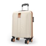 Safari Thorium Royale 8 Wheels 55cm Cabin Trolley Bag Hard Case Carry-on Polycarbonate Luggage, TSA Lock, Wet Pouch Organized Interior, Suitcase for Travel, Trolley Bags for Travel, Vanilla Tan - Image 2