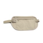Secure Travel Money Belt, Anti-Theft Passport Holder, Hidden Under Clothes, Waterproof Waist Bumbag for Money, Cards, Keys, Khaki, Double Zipper Pocket Design - Image 2