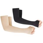Sheux Unisex Arm sleeves with UV Protection for Men and Women Outdoor Indoor Sports UPF 50 Arm Cover with Compression & Cooling Effect Summer Hand Gloves - Image 2