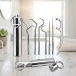 ShivAnanta 7 in 1 Dental Tools Kit Professional Stainless Steel Teeth Cleaning Kit with Case Plaque Tartar Remover Set Tooth Scraper Oral Hygiene Pick Scaler Dentist Tools for Home Use Adults - Image 2