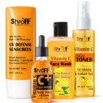 ShroFF Vitamin C Skincare Combo with SPF 50 Sunscreen, Face Serum, Face Wash and Skin Toner for Glowing Skin, All Skin Types - Image 2