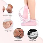 Silicone Gel Spa Socks for Women & Men – Moisturizing Heel Socks for Dry, Cracked Feet with Natural Oils & Vitamin E – Reusable Foot Care Socks for Heel Repair & Hydration – 1 Pair, Multicolor (Socks) - Image 2