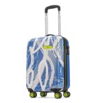 Skybags Cabin Stroke Abs Hardshell Luggage (55 Cm) | Printed Luggage 4 Wheel Inline Trolley Bag with 8 Wheels and in-Built Combination Lock | Unisex, Blue and White, Small - Image 2