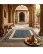 Small Soft Carpet for Dhyan, Prayer, Meditation Guest, Dining Rooms, and as a Car Seat, Sofa, Table Cover. Typically Soft Yarn or Similar Material. BCF-GREY-D2-24x24. 1 Unit. - Image 2