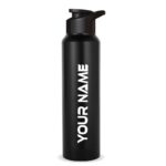 Speedex Stainless Steel Water Bottle 1 Ltr For Kids, Boys, Girls, 1 Litre Bottles for Gym, Sports, Fridge Use, School & Office - 1000ml, Black Colour, Sipper Cap - Image 2