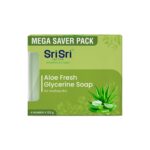 Sri Sri Tattva Aloe Fresh Glycerine Soap | Mega Saver Pack of 4 (125g Each) | Soothing & Hydrating Bathing Bar with Natural Aloe Vera | Locks in Moisture for Soft, Supple & Glowing Skin | Gentle for All Skin Types - Image 2