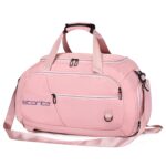 Storite Nylon 54 Cm Imported Multi Purpose Travel Duffle Bag for Women with Dry and Wet Separate Pocket, Lightweight Waterproof Backpack Carry Luggage Bag with Shoe Compartment (Pink,54x30x22 cm) - Image 2