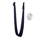 Streetup India® Lycra Fabric Aerial Swing/Yoga Hammock With 20 Feet Long Fabric With Carabiner Neavy Blue - Image 2