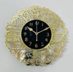 Surah Al Ikhlas Acrylic Islamic Wall Clock for Home and Office Decor | Fancy Modern Wall Clock for Home Decor | (30x30 Cm) Analog, Golden - Image 2