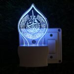 Talgo Islamic 3D Optical Illusion Acrylic Night Lamp, 7 Colors RGB Auto Colour Changing LED Plug and Play Night Light, Office Light, Best for Gift - Pack of 1 (SD148,Multicolour, 3 Inch) - Image 2