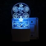 Talgo Islamic PANJATAN 3D Optical Illusion Acrylic Night Lamp, 7 Colors RGB Auto Colour Changing LED Plug and Play Night Light, Office Light, Best for Gift - Pack of 1 (SD150,Multicolour, 3 Inch) - Image 2