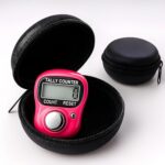 Tally Counter Finger Ring with Black Pouch for Chanting Mantra, Naam Jap Counter Digital Counting Machine for Meditation, Cricket Umpire and Various Counting Device 1-Ring,1-Pouch - Image 2