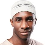 Tough Headwear Kufi Hat - Kufi Hats for Men Muslim, Turkish Kufi Cap, White Lattice, One Size - Image 2